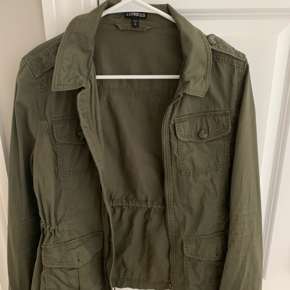 Express Utility Jacket with Peplum Waist
